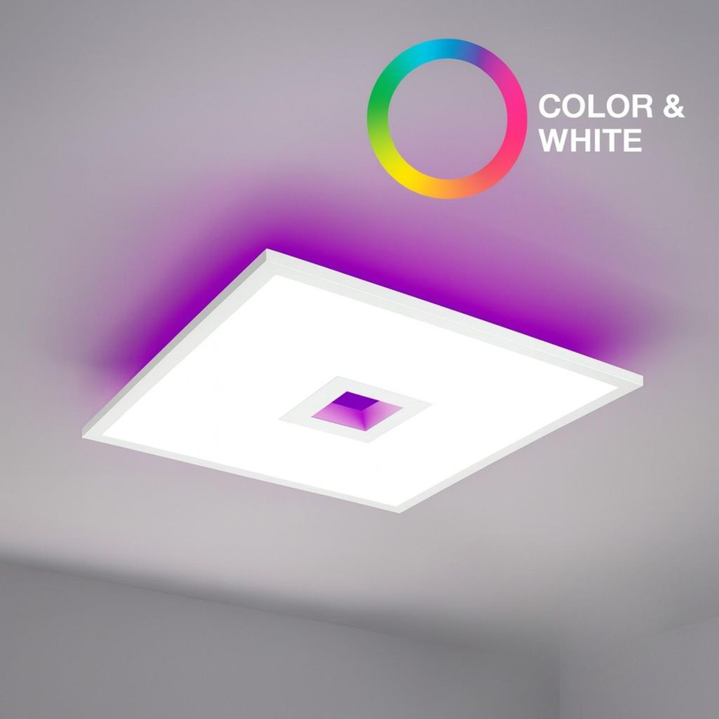 Ledvance LED Smart+ Deckenleuchte weiß 45x45cm 24W 2500lm RGBW 2700K-6500K Dimmbar App Amazon Google Alexa WiFi