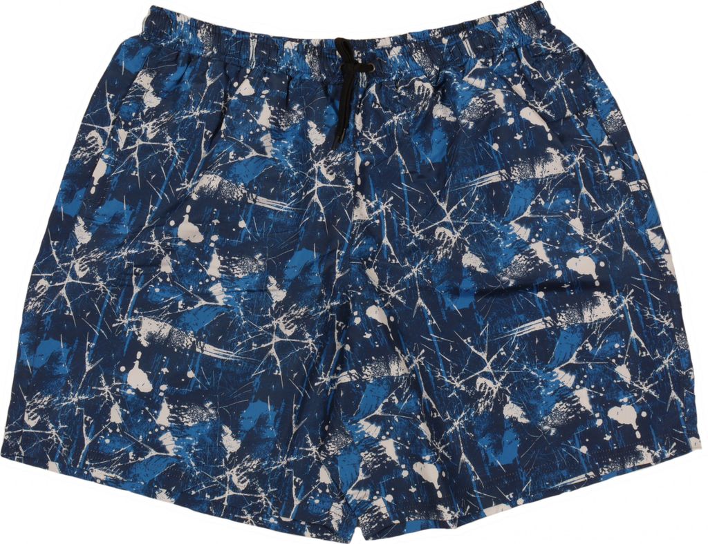 Übergrößen Badeshorts Blau mit Druck 6XL