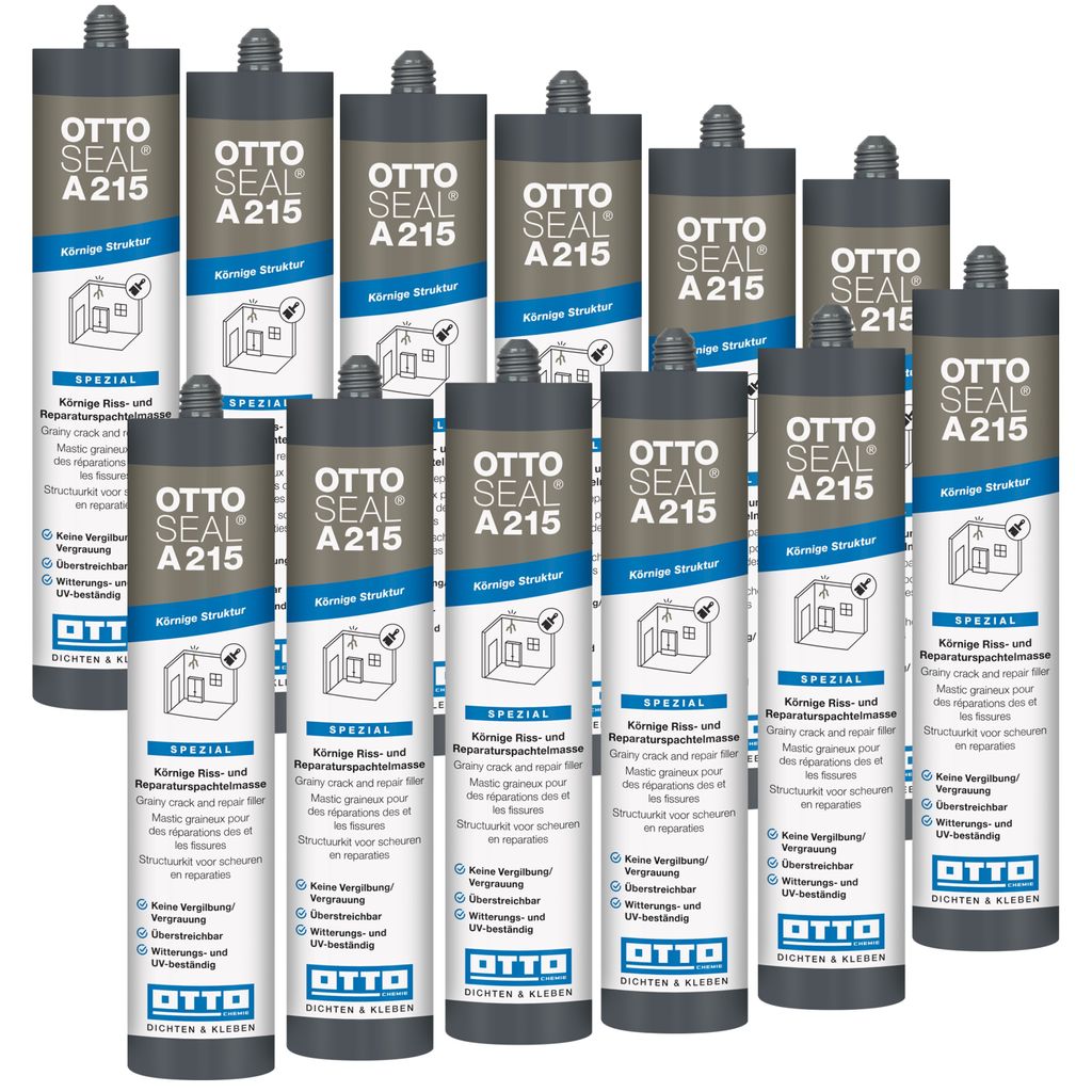 OTTOSEAL A215 Premium-Acryl-Dichtstoff C01 weiß mit Struktur (12 Stück)