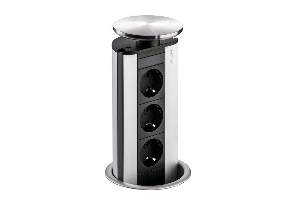 Evoline Port 2 Edelstahl, Deckel Edelstahl Energiebox