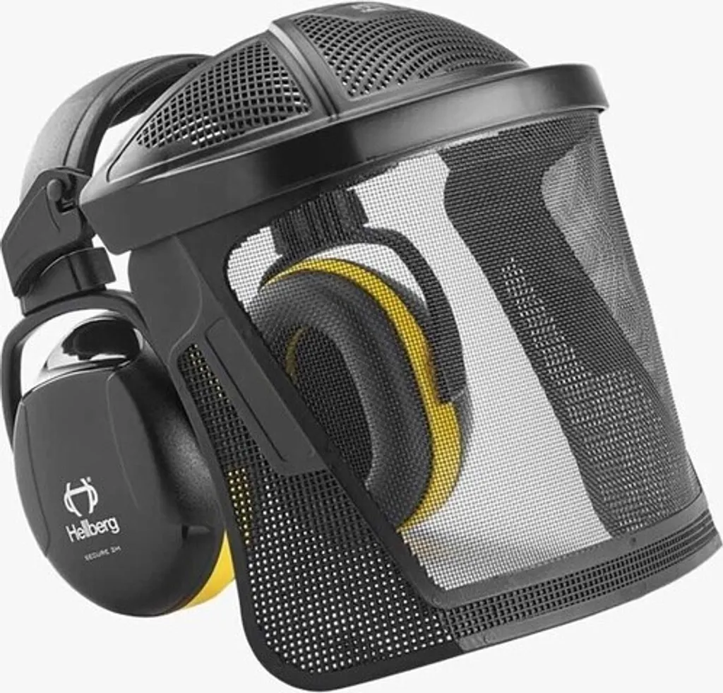 Visière de protection Hellberg Secure 2 en nylon avec bandeau jaune
