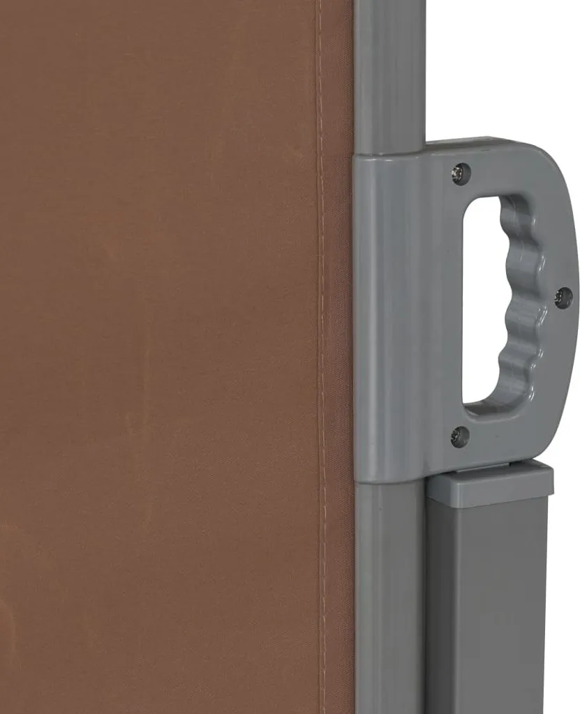 Paravent Latéral Rétractable Double 160x600 cm Marron Extérieur - 4