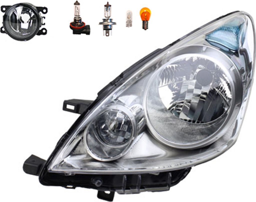 Johns, Scheinwerfer Halogen passend für Nissan Note E11 01/2009 - H4 Li.+Nebel+Leuchtm. 26060BH10A 8200074008 6202E1 00006202E1 6710027 0000620639...