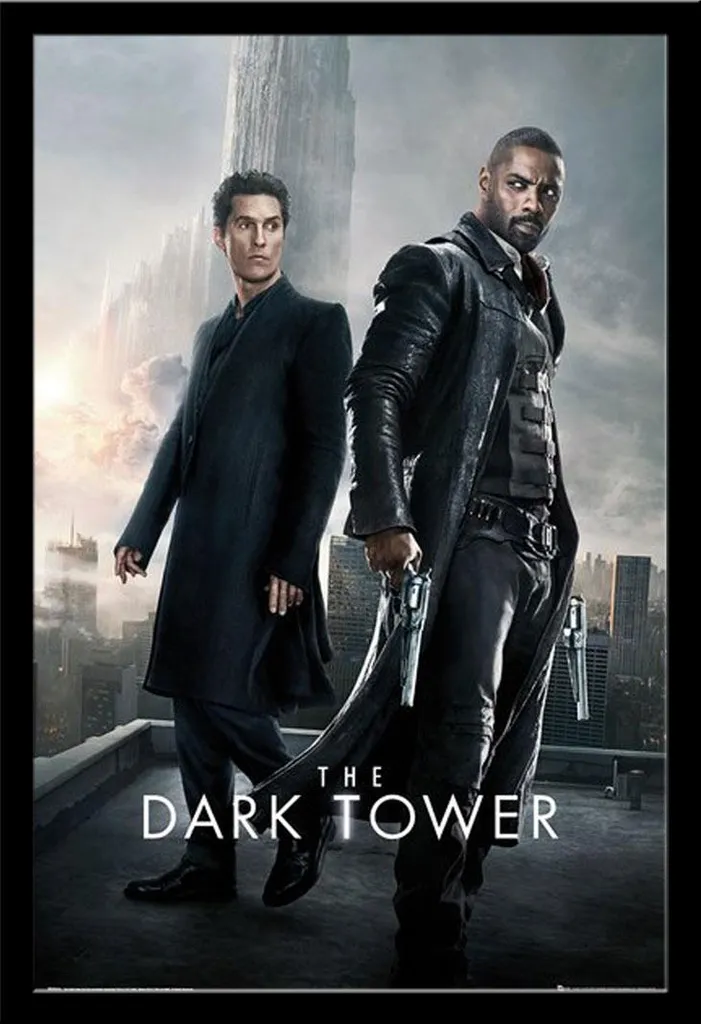 Poster The Dark Tower avec Cadre MDF Noir Shinsuke et Vitre Acrylique