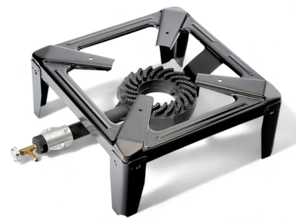 Réchaud fonte 8,5 kW haute performance avec structure acier 40x40 cm