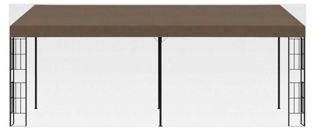 Wand-Pavillon 6x3 m Taupe Stoff, Gartenzelt für Garten, Party, Festival, Hochzeit