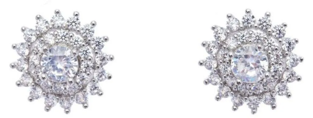 Boucles d'oreilles Laurels 23175 avec cristaux scintillants de luxe