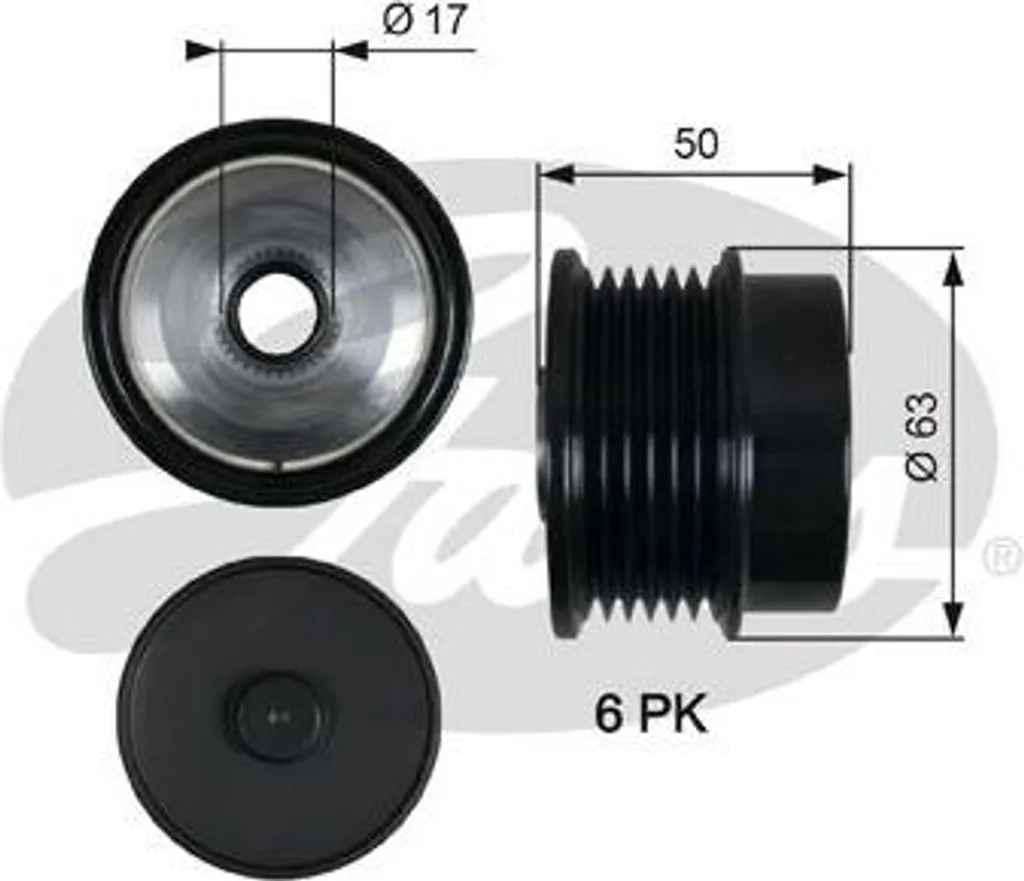 Supprimez les bruits moteur avec la poulie alternateur Gates OAP7186 OE