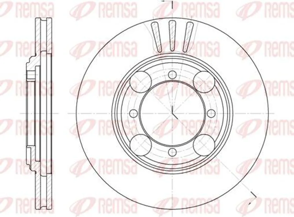 Disque de frein REMSA 6375.10 haute résistance pour OE 5171228300
