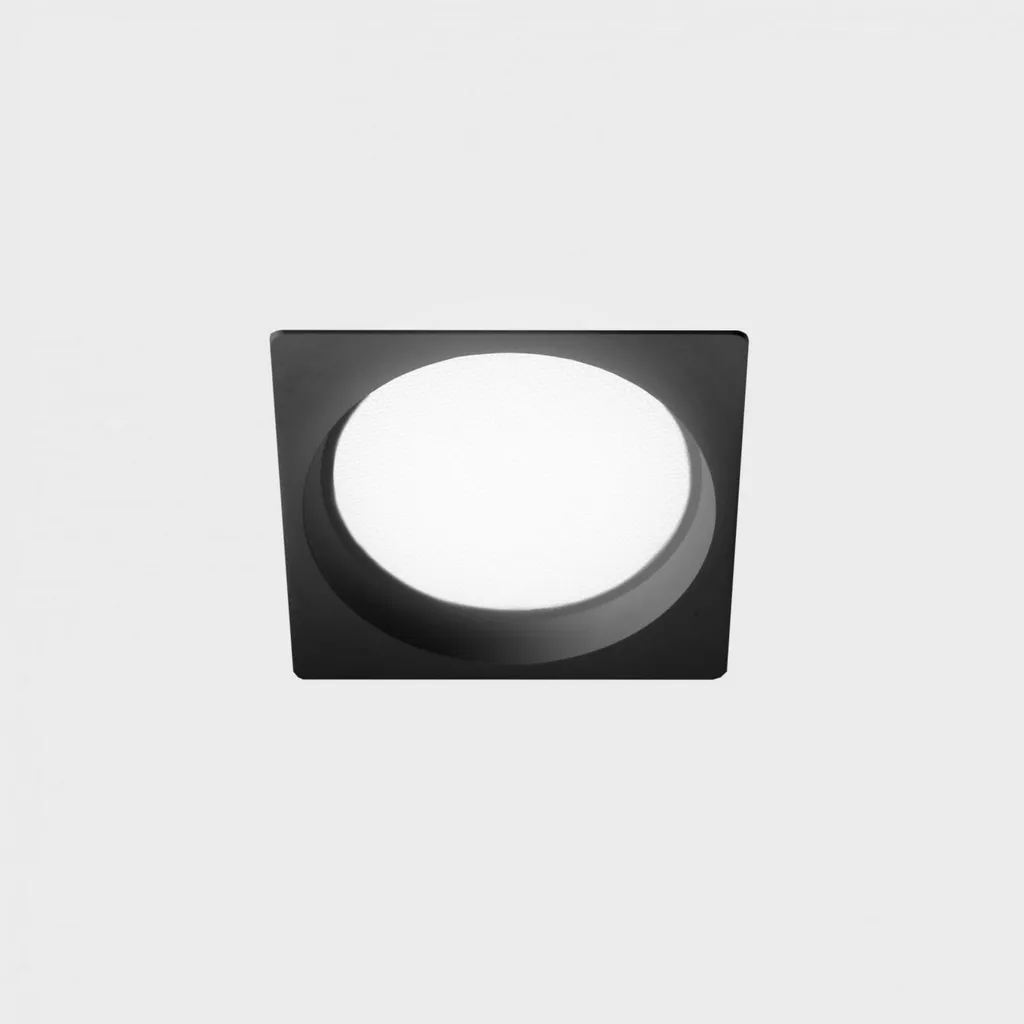 Luminaire encastré anti-éblouissement noir 7W pour plafond moderne