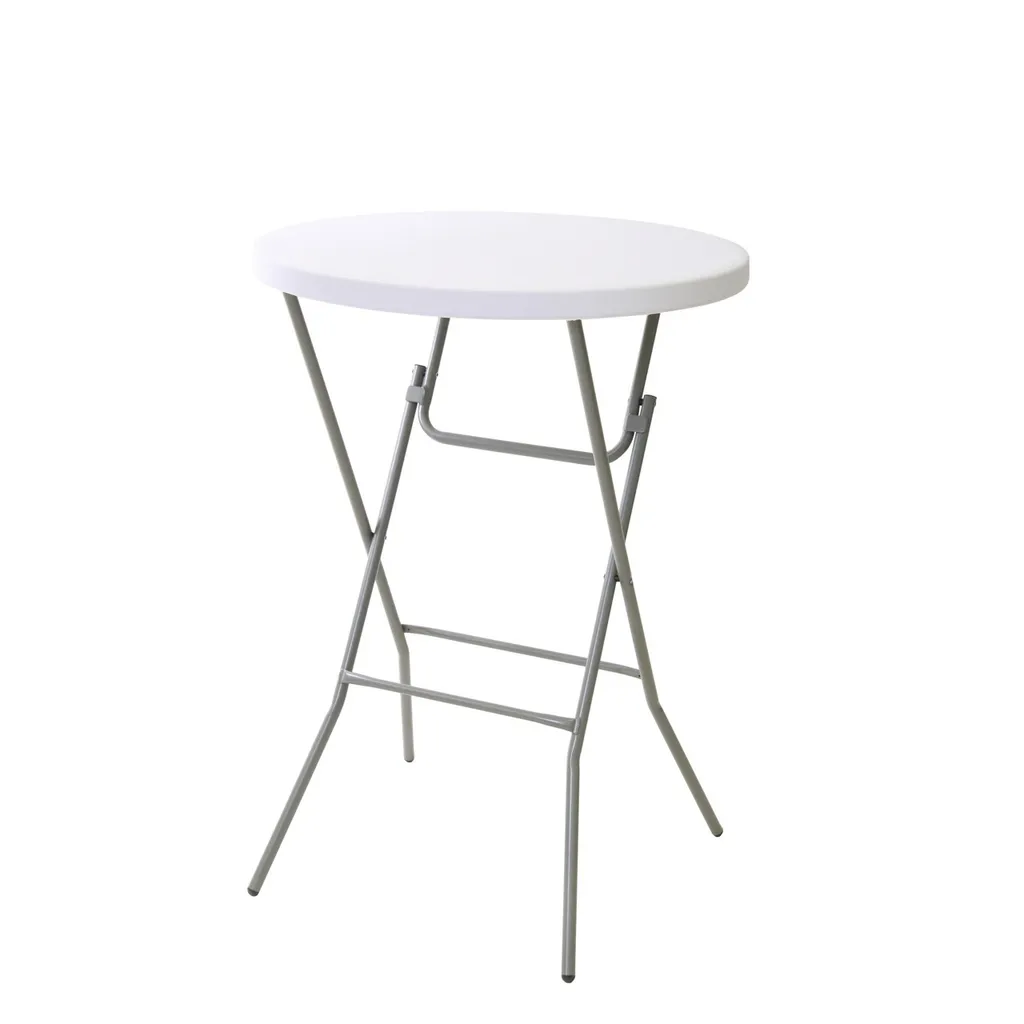 Table haute gain de place Ø 80cm rabattable et pliable pour petit balcon