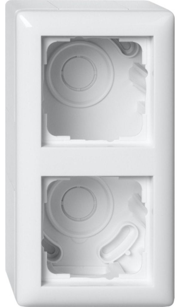 GIRA 106203 AP-Gehäuse 2f+ Rahmen Standard 55 Reinweiß Produktbild 