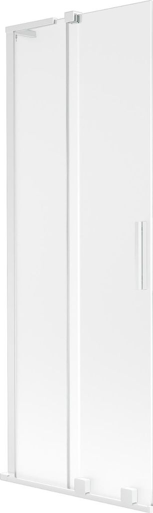 Mexen Velar L Wannenspritzschutz 2-flügelig verschiebbar 70 x 150 cm, matt, weiß - 896-070-003-31-20