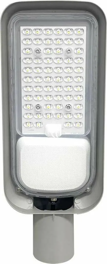 Lampadaire de Rue LED Mince 50W Noir IP65 Luminaire Public de 4270 Lm