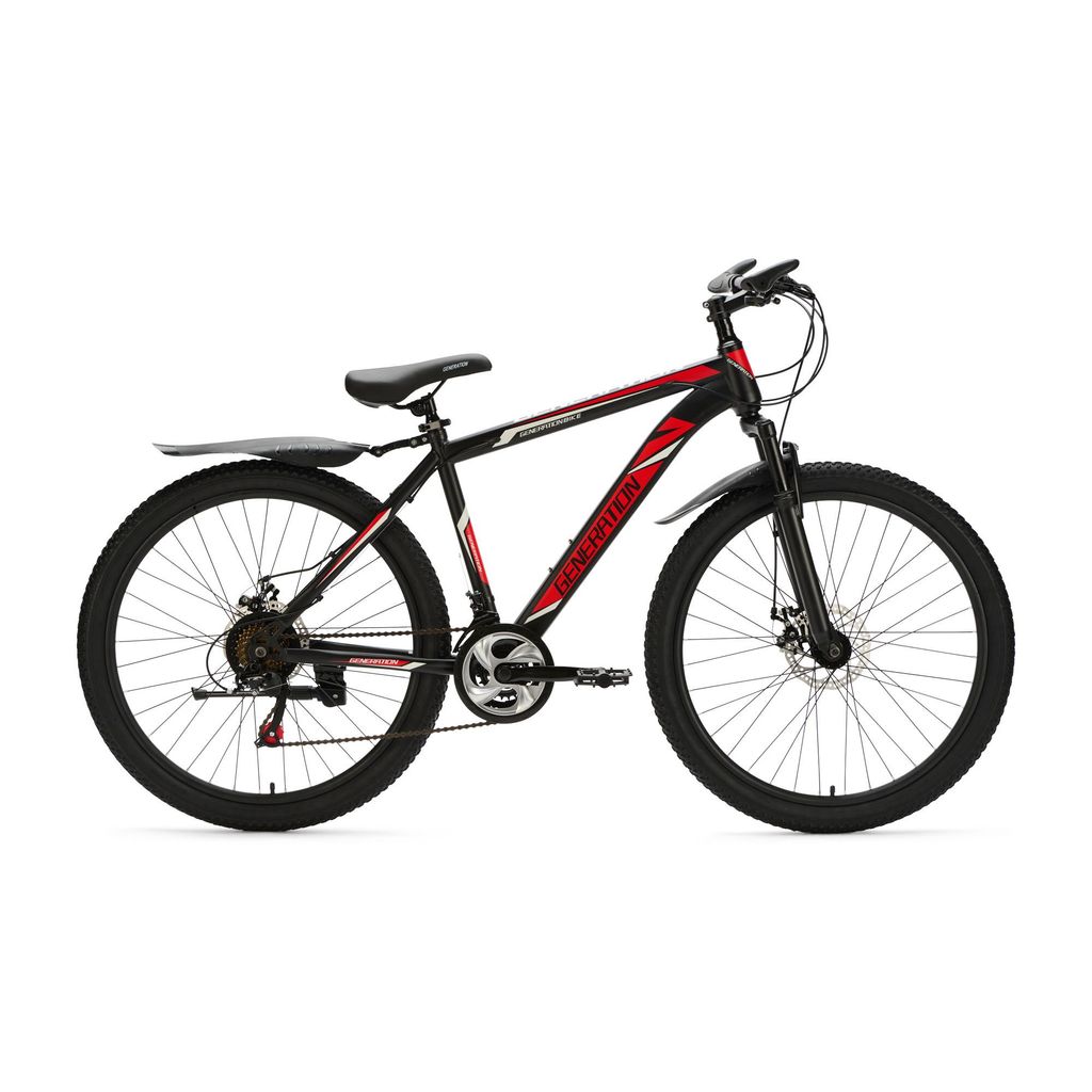 Generation Mountainbike 26 Zoll Rot/Schwarz – Schutzbleche