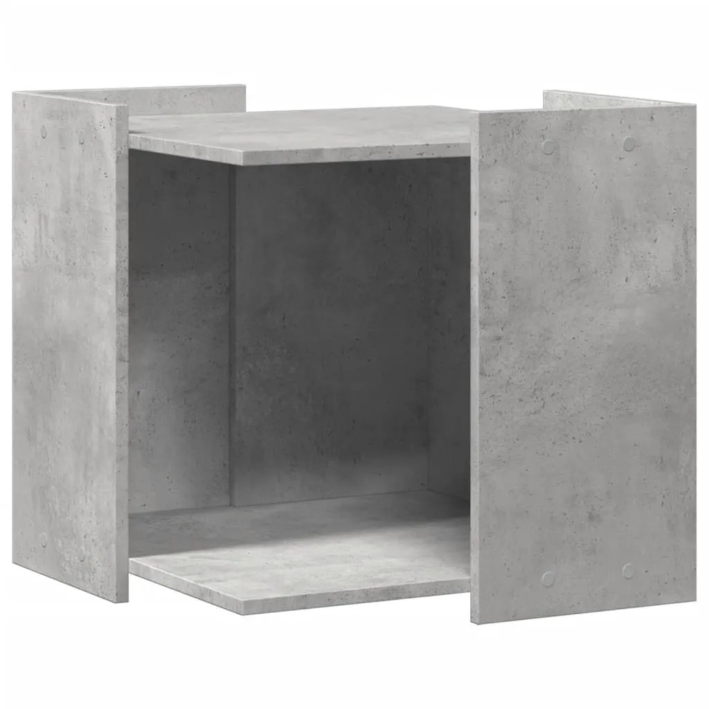 Mobile Lettiera Gatto Grigio Cemento 53x53x51 cm | vidaXL Design Moderno