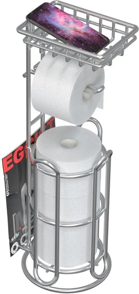 Porte-papier toilette RVS Badkamer en chrome avec support de téléphone