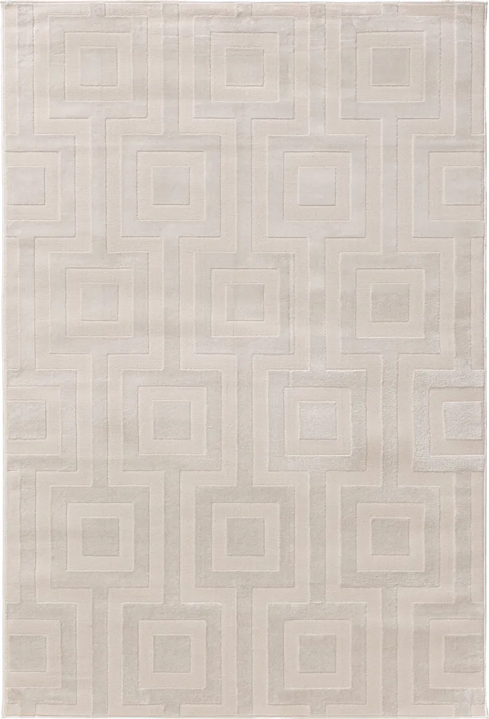 Tapis anti-tache et facile à nettoyer 120x170 - Interiyou Cannes Crème