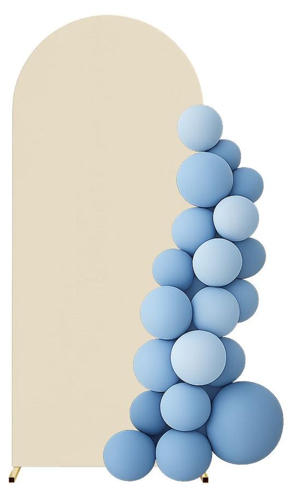 Bezug für Ballonbogen – Metallgestell Fotowand 120x220 cm – Beige
