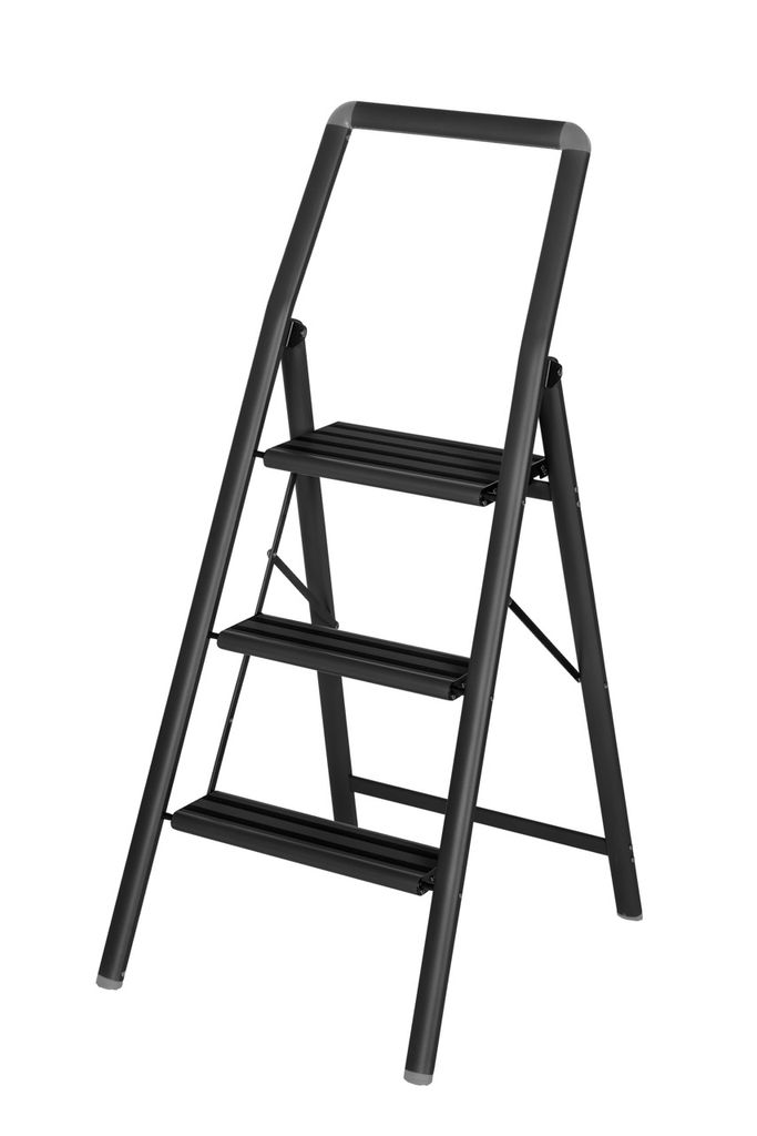 Escabeau pliable en aluminium Compact 3 marches Noir Image du produit 
