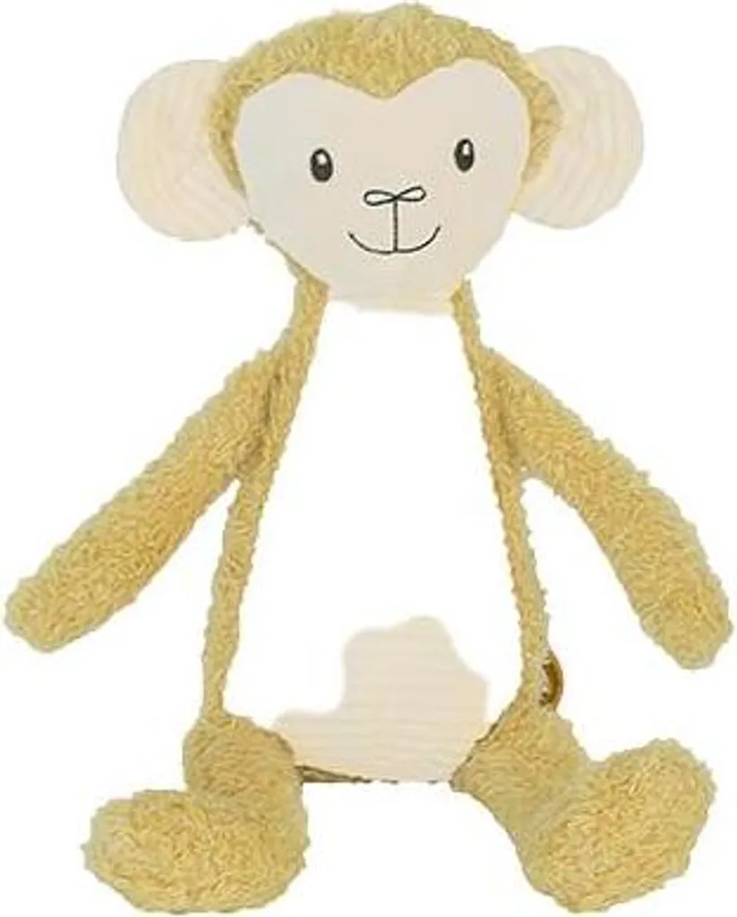 Peluche Singe Jaune Happy Horse 36cm - Cadeau de Naissance Idéal et Doux