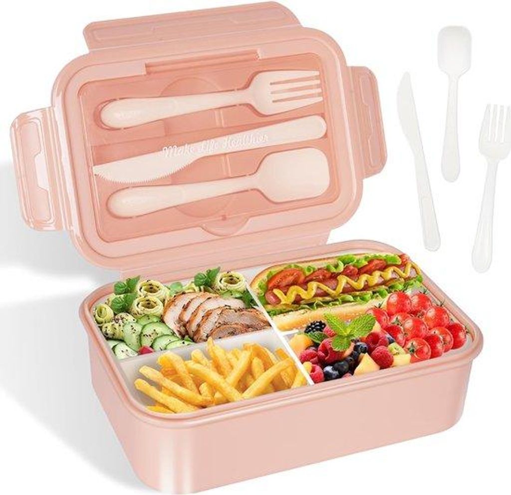 Lunchbox 1400ml, lekvrij, Bento-Box, magnetronbestendig, für Picknick, Arbeit