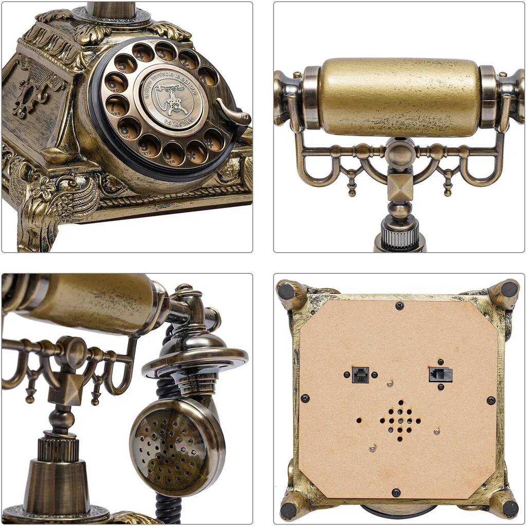 Téléphone de bureau rétro vintage avec combiné et sonnerie classique