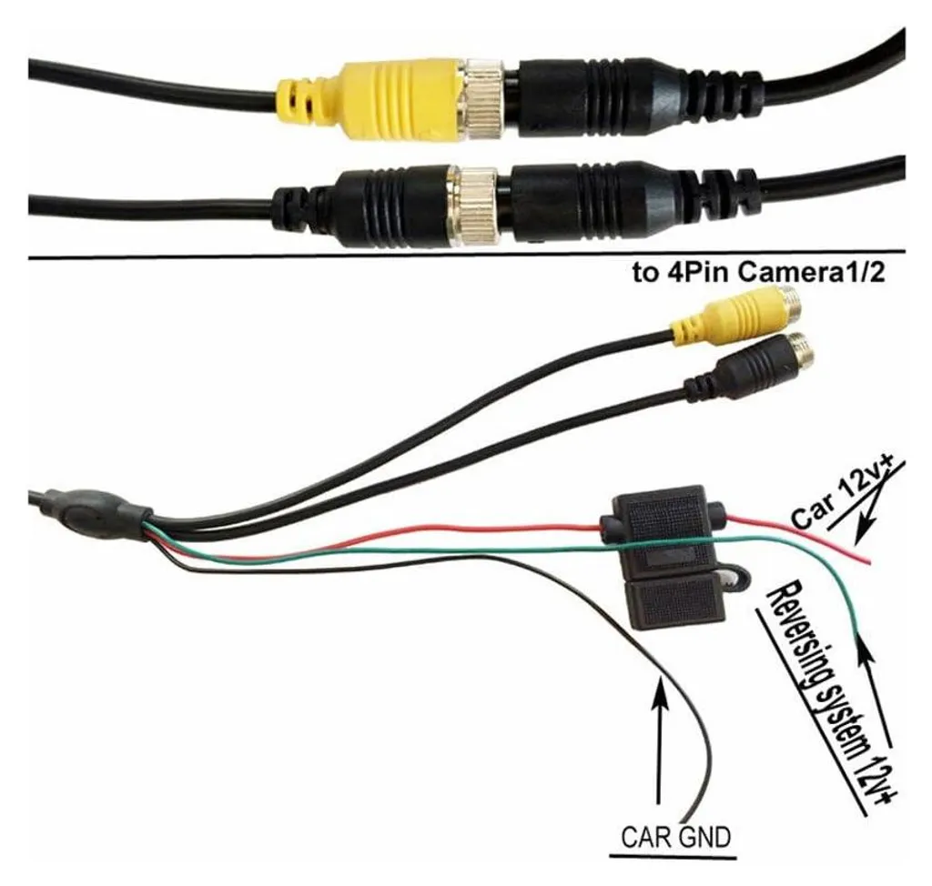 Caméra de recul HD avec écran 7 pouces et 18 LED infrarouges 12-24V - 9