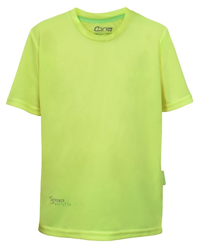 Cona Sports - "Evolution Tech" T-Shirt für Kinder LT3445 (164-170) (Neon-Gelb)