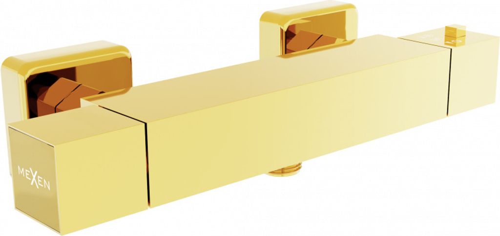 Mexen Cube Thermostat-Duschmischer, Gold - 77200-50