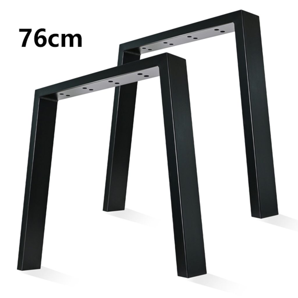 AIORBER 2er Set Metall Tischbeine, 76cm U-förmiges, Stahl, bis 250kg, DIY Tischbeine für Möbel, für Esstische, Konferenztische, Couchtische, Sc...