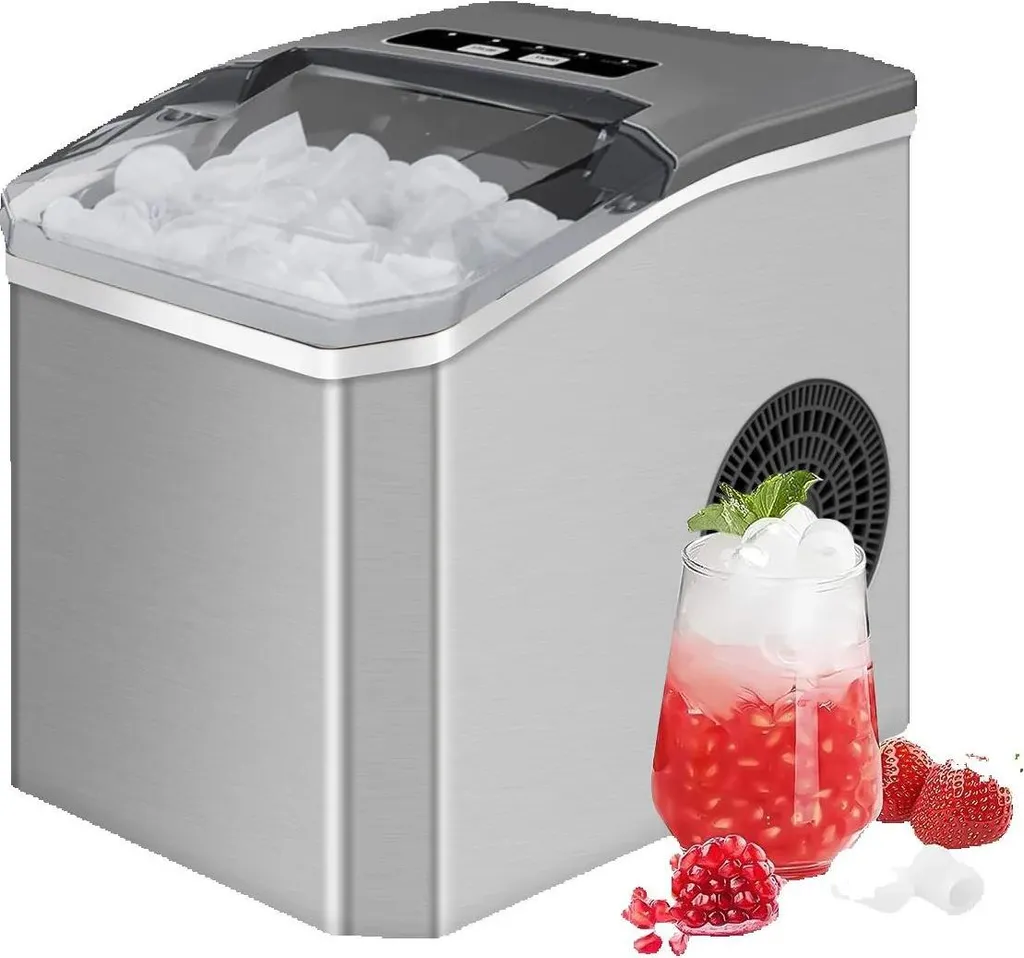 Plus de manque de glaçons avec cette machine à glace grise rapide compacte