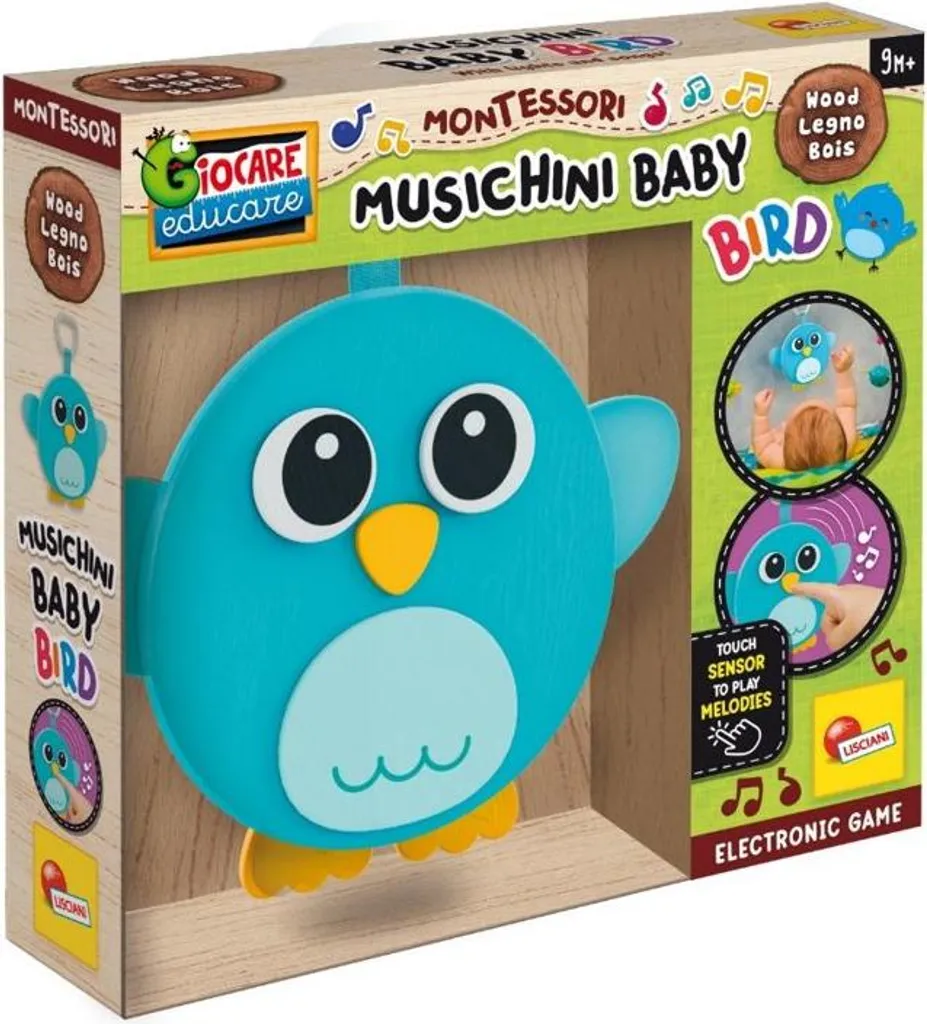 Oiseau musical en bois Montessori Lisciani instrument éveil pour bébé