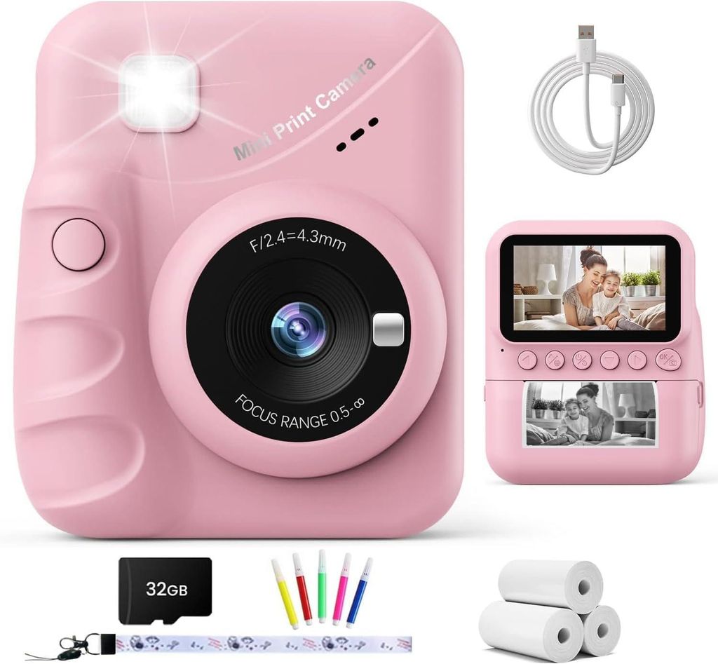 Kinderkamera Sofortbildkamera,48MP 3.0 Zoll Produktbild 