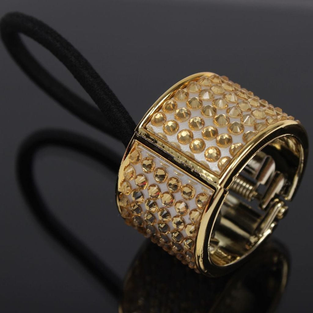 Schöner Haarring mit Strass Gold