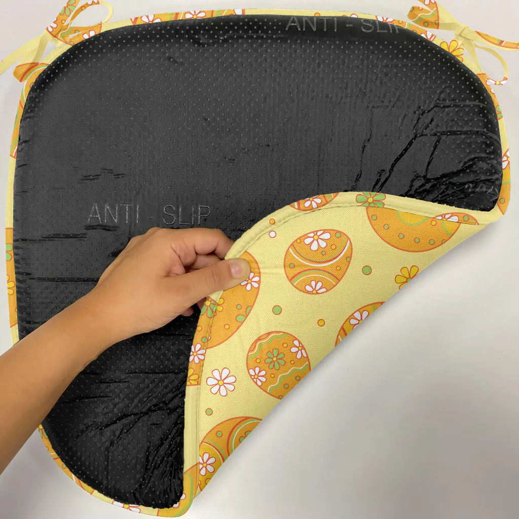 Galettes de chaise de Pâques imperméables 40x40 cm Jaune Orange Vert