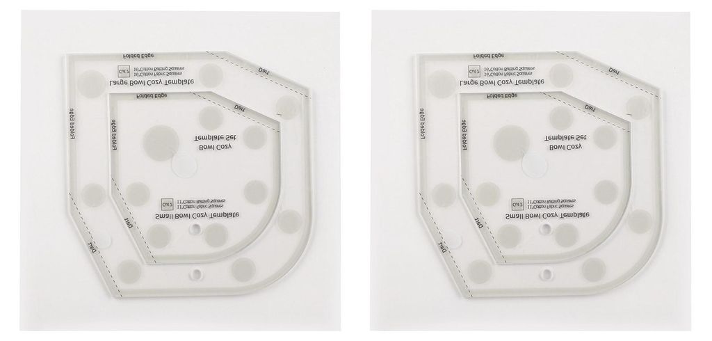 2 Stück 6-Zoll-Schüsselüberzug-Schablone, kleine Acryl-Schüsselüberzug-Mustervorlage zum Nähen, Quilten, Schüsselüberzug, DIY-Küchenkunst