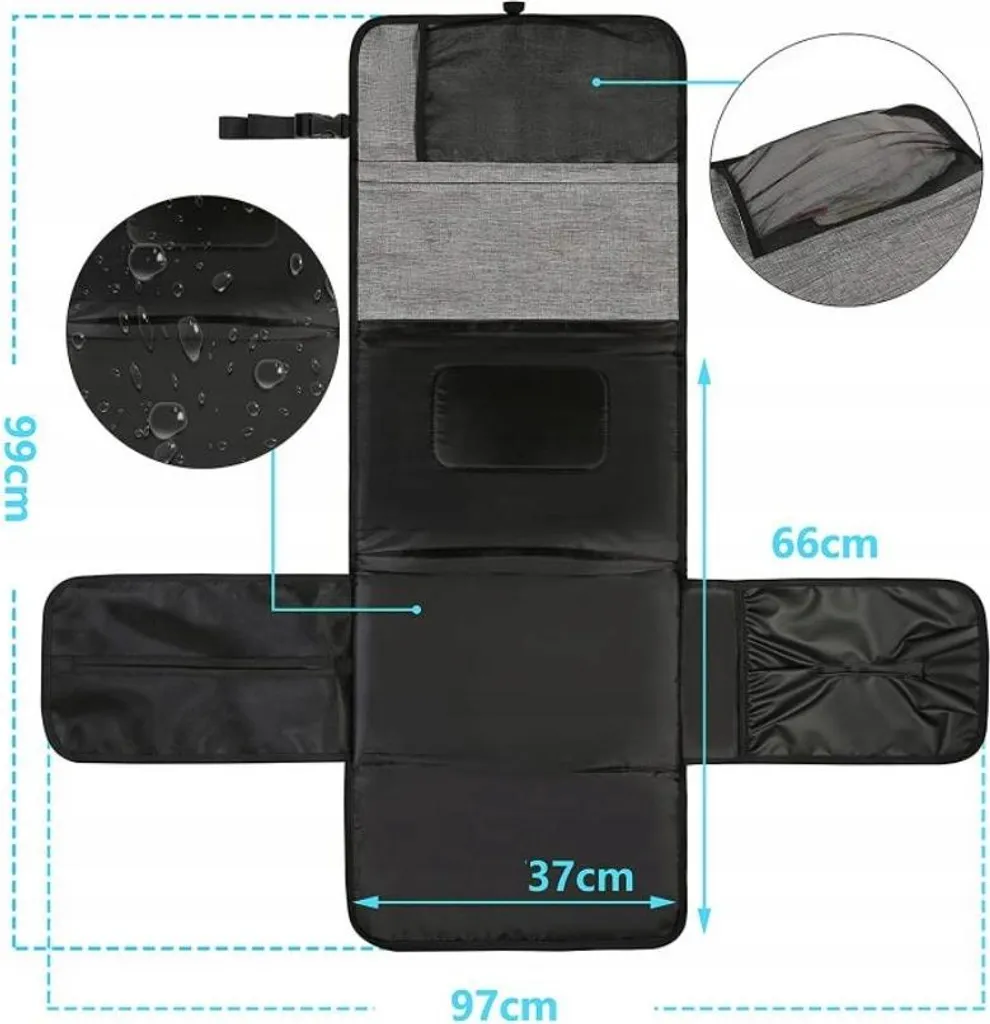Matelas à Langer Organizer Convertible Gris pour Table à Langer Bébé - 12