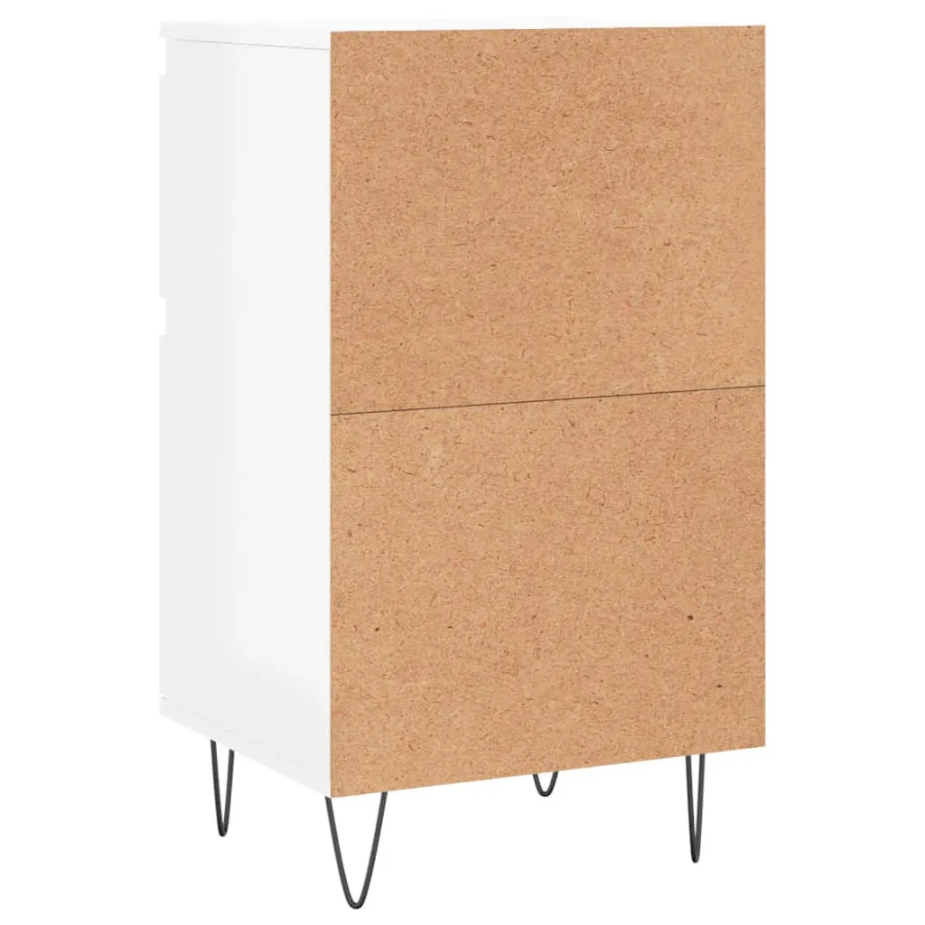 Buffet Blanc Brillant Design Moderne 40x35x70 cm Bois Composite 2 pcs - 10