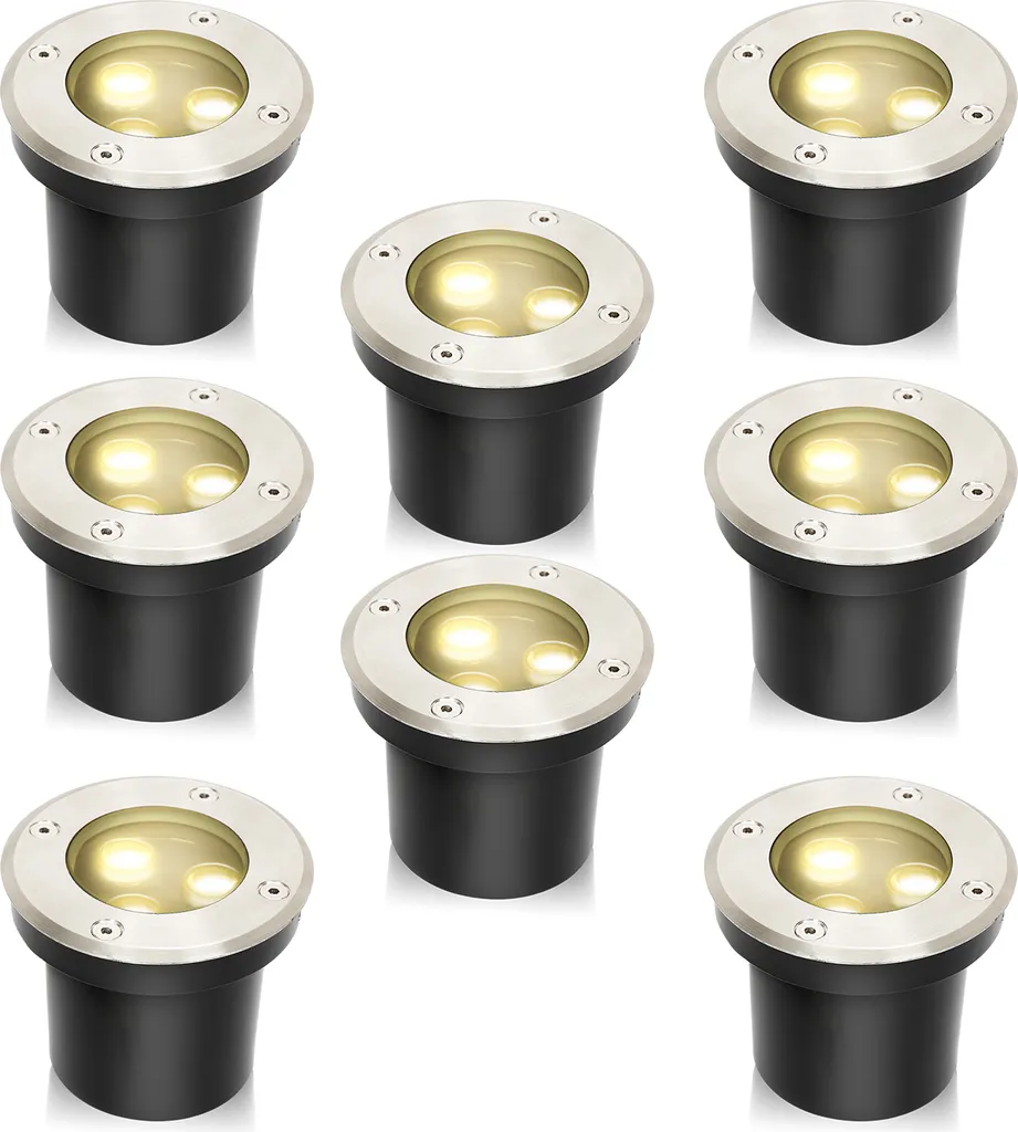 Faretto LED Incasso Terra 12x 3W IP65 Aopunly per Esterni Bianco Caldo