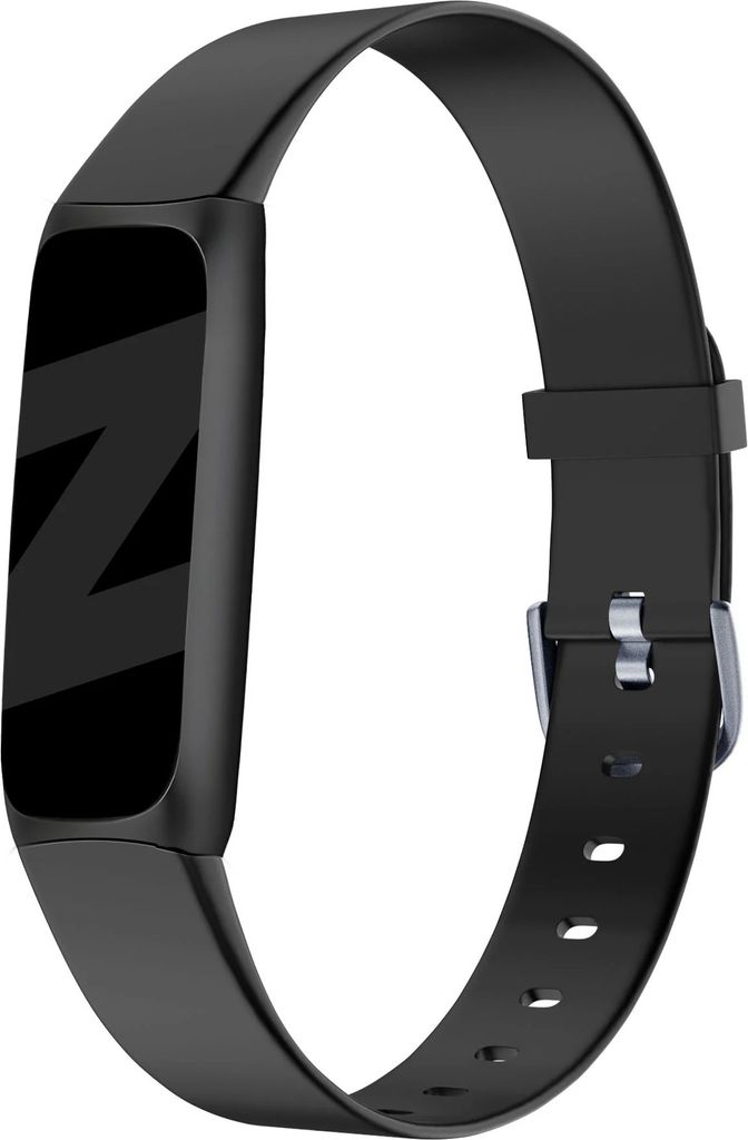 Bandz Silikonarmband 'Classic' passend für Fitbit Luxe - Silikon-Smartwatch-Armband - Schwarzes Silikonarmband - Größe S