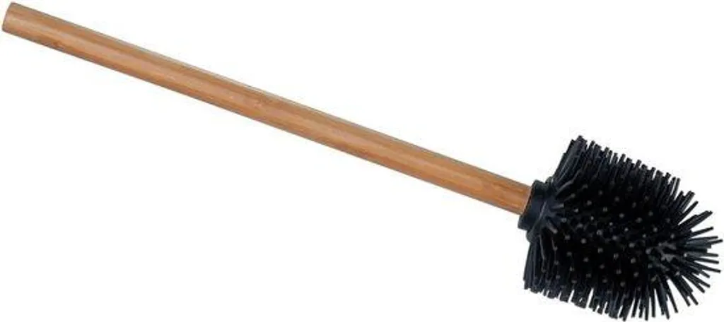 Brosse de toilettes en silicone et manche bambou hygiénique 75x35 cm