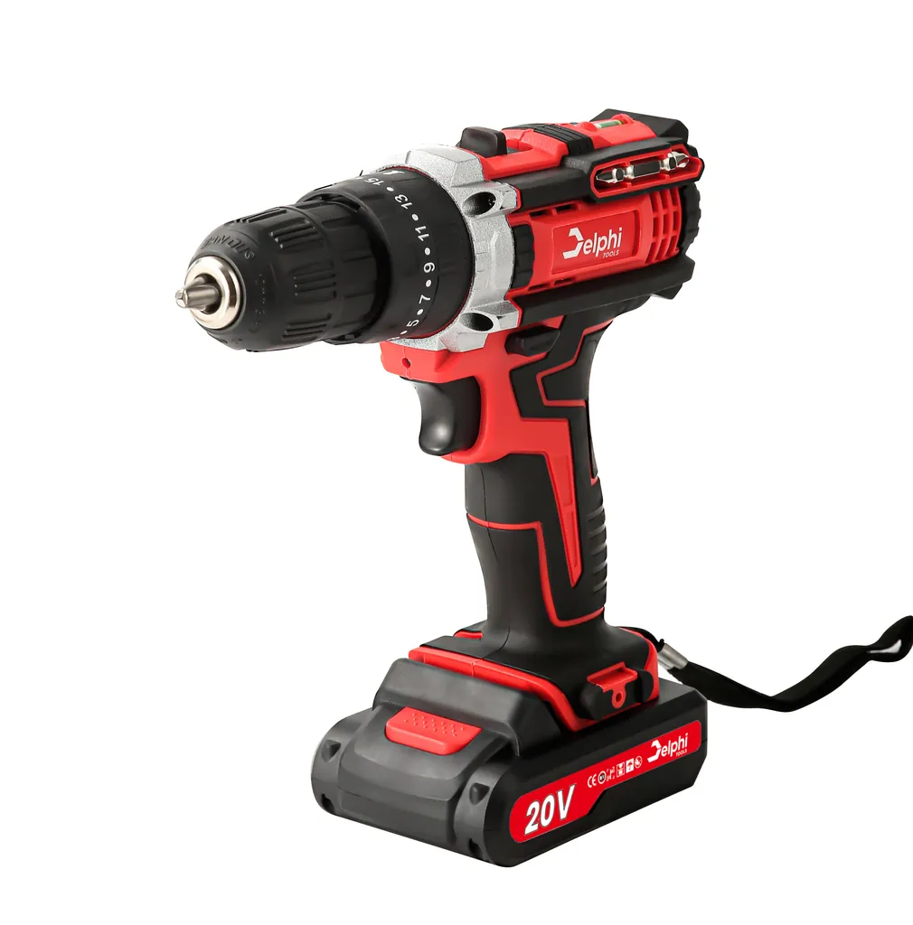 Perceuse-visseuse sans Fil 20V DELPHI avec Coffret Complet et Accessoires