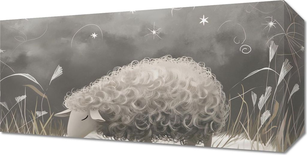 Bild 40x20cm Üppiges Schaf