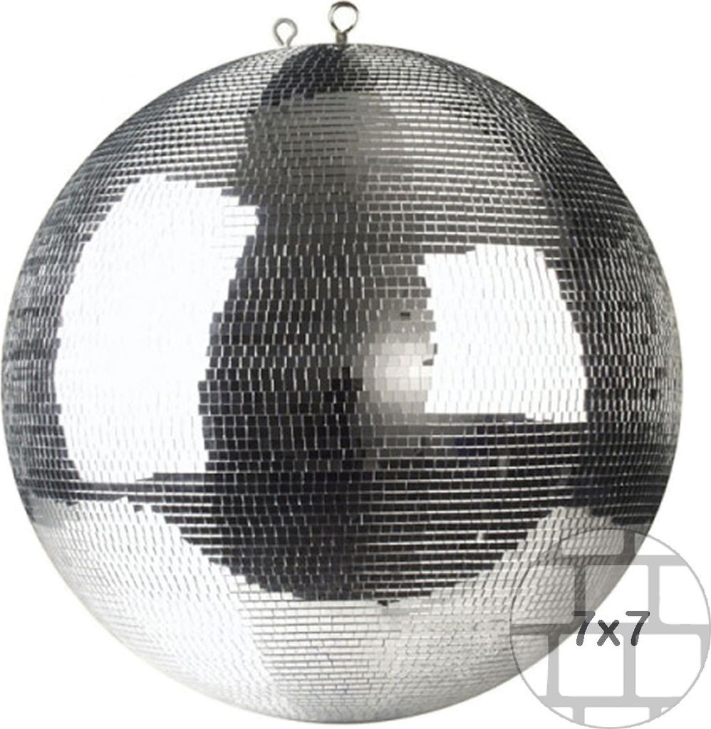 Spiegelkugel 50cm silber - Safety - Discokugel Echtglas - 7x7mm Spiegel PREMIUM