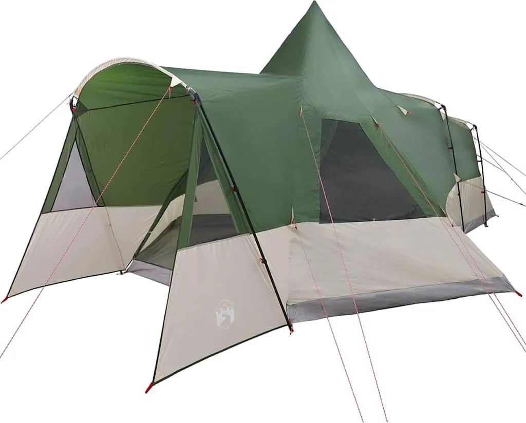 vidaXL Tente Teepee avec Toit à Mémoire Vert 720 x 465 x 295 cm Robuste