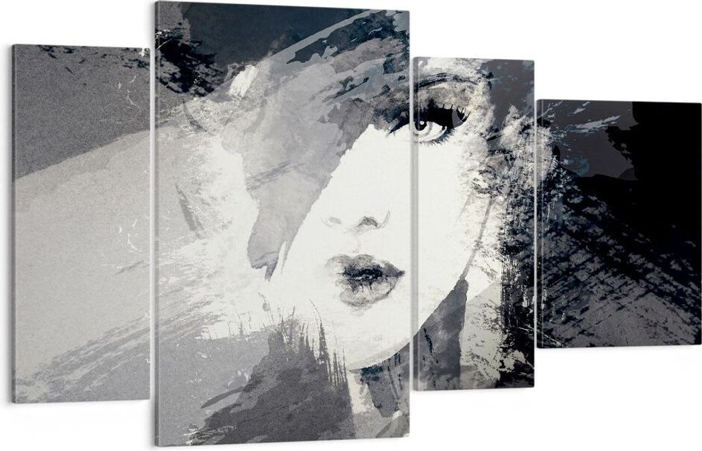 Bild auf Leinwand - Leinwandbild - Frau Gesicht - 120x70cm - Wand Bild - Wanddeko - Wandbilder - Leinwanddruck - Bilder - Kunstdruck - Wanddekorati...