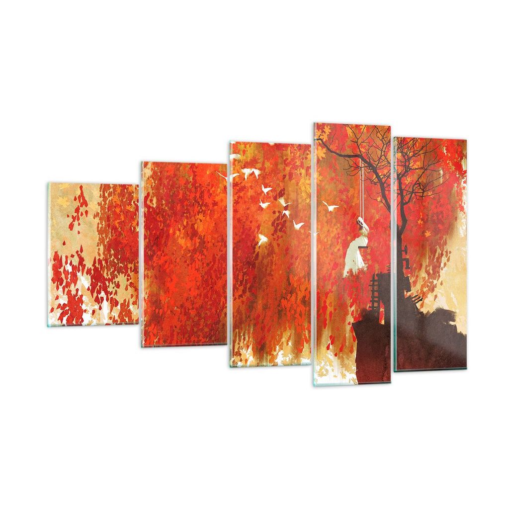 Bilder auf glas - Frau Abstraktion - 100x60cm - Glasbilder - Wandbilder - Kunstdruck - zum Aufhängen bereit - Wanddekoration aus Glas - Glas Bilde...