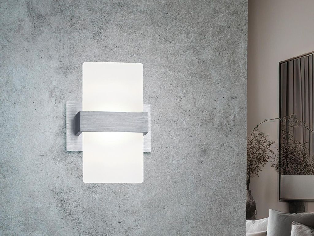 Trio LED Wandleuchte PLATON 13x18cm mit Schalter, Wandlampe Produktbild 