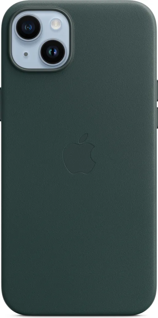 Apple Custodia Cover Case per Iphone 14 Plus in Pelle - Verde Foresta